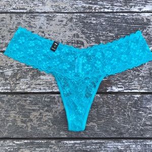 Torrid Lace Thong Panty Underwear, teal